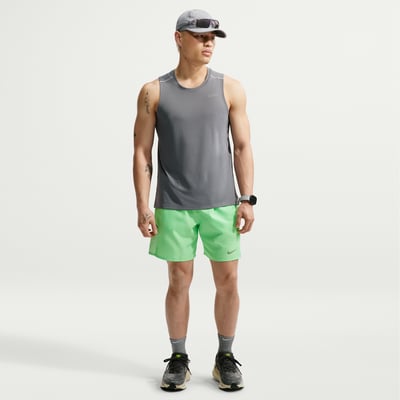 Pantalones cortos Nike Miler Dri-FIT 7" Brief-Lined "Illusion Green & Cucumber Calm" | Hombre | Correr | 01 | SPORTSHOWROOM