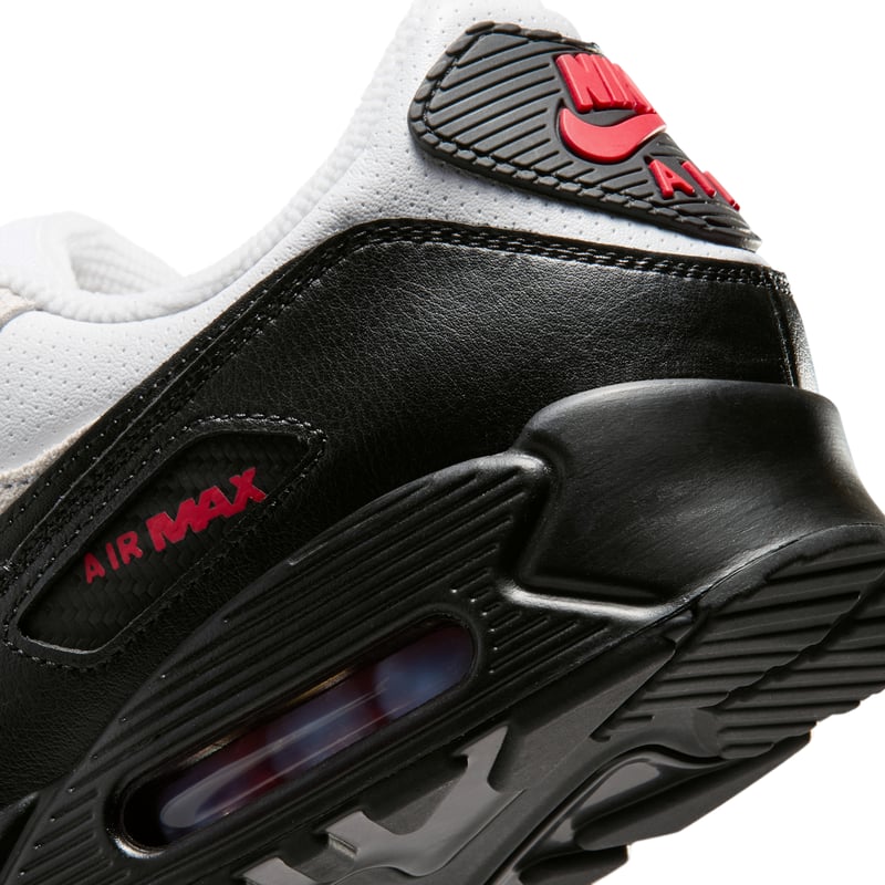 Nike Air Max 90 ‘Perforated Leather’ sneakers "White & Black" | Män | Sportstyle | 08 | SPORTSHOWROOM