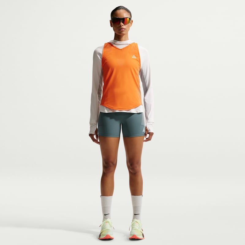 Nike ACG Dri-FIT High-Waisted 4" Shorts "Mineral Slate & Black Spruce" | Women | Outdoor | 01 | SPORTSHOWROOM