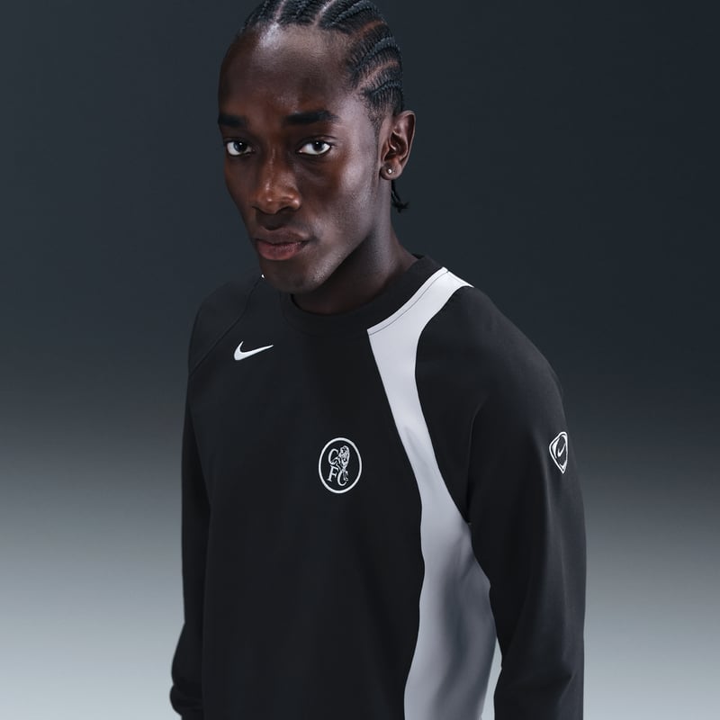 Nike Chelsea F.C. Third Total 90 Crew-Neck Top "Black & Field Silver" | Men | Football | 01 | SPORTSHOWROOM