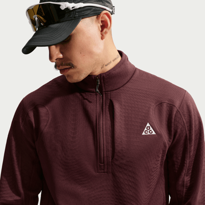 Nike ACG "Wolf Grid" Men's Therma-FIT 1/2-Zip Top "Mystic Dates & Tattoo" | Men | Hiking | 01 | SPORTSHOWROOM