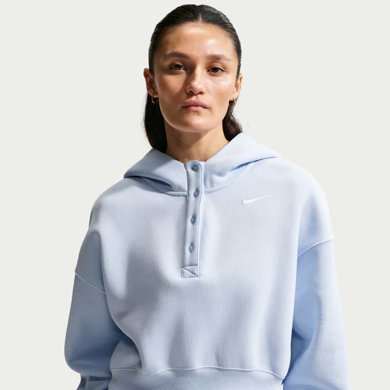 Nike Phoenix Fleece Oversized Cropped Henley IF0258-407 01
