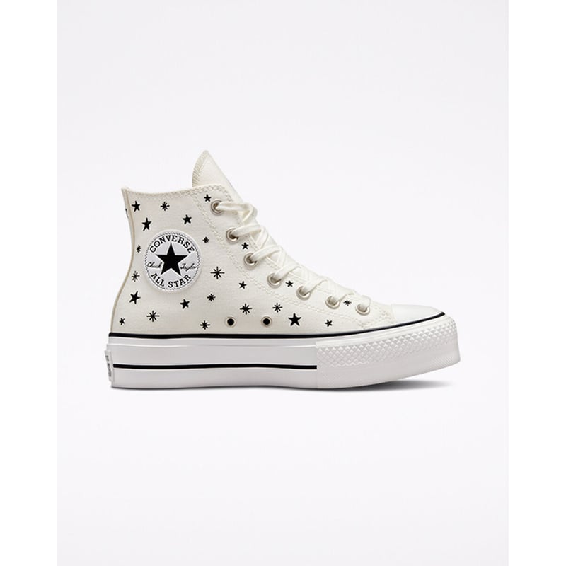 Converse Chuck Taylor All Star Lift Platform High ‘Embroidered Stars’ A03724C 01