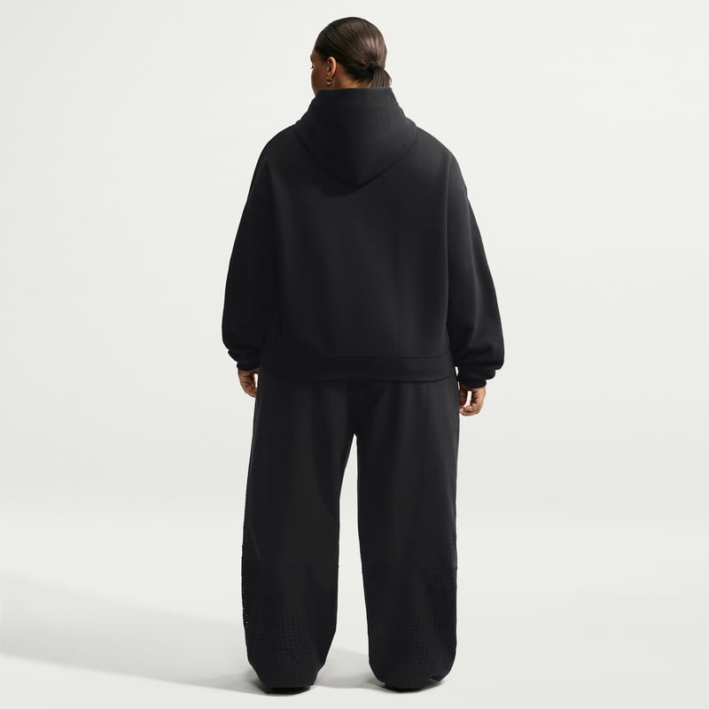 Nike Studio Fleece Medium Weight Oversized Pullover Hettegenser "Total Black & Sail" | Dame | | 04 | SPORTSHOWROOM