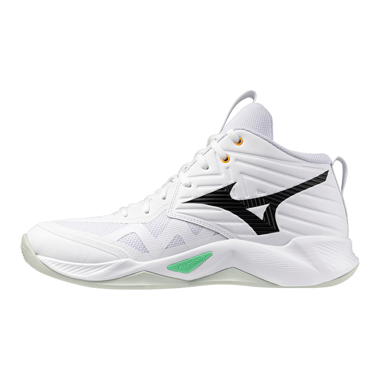 Παπούτσια Mizuno Wave Momentum Pro Mid "White & Frozen Emerald" | Άνδρες & Γυναίκες | Βόλεϊ | 01 | SPORTSHOWROOM
