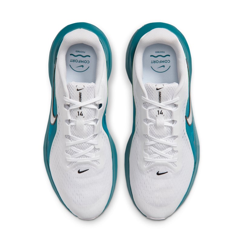 Обувки Nike Downshifter 14 "White & Bright Spruce" | Мъже | Бягане | 04 | SPORTSHOWROOM