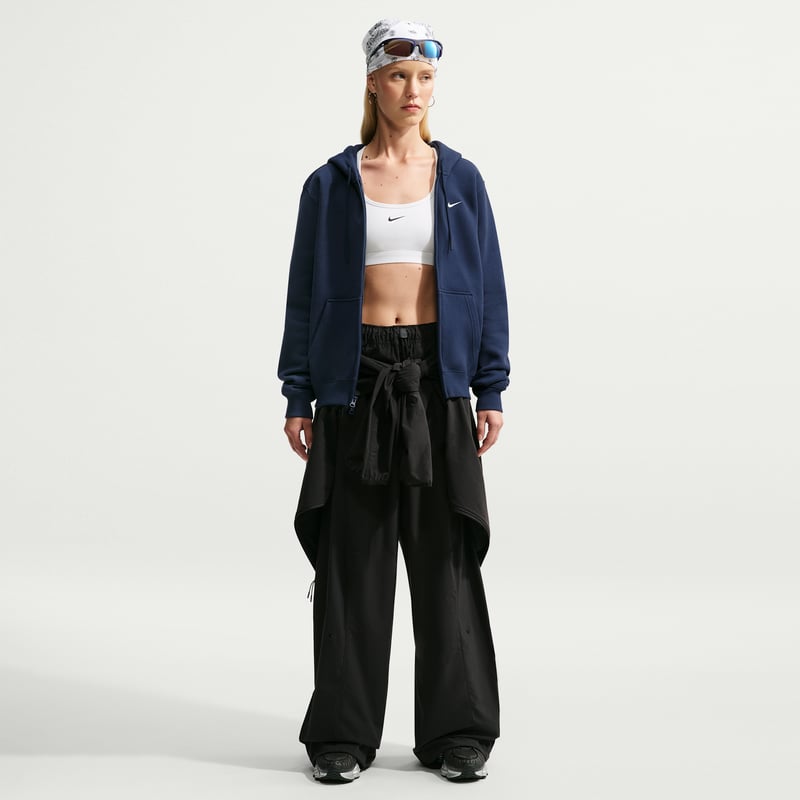 Nike Studio Fleece Medium Weight Full-Zip Hettegenser "Midnight Navy & Sail" | Dame | | 03 | SPORTSHOWROOM