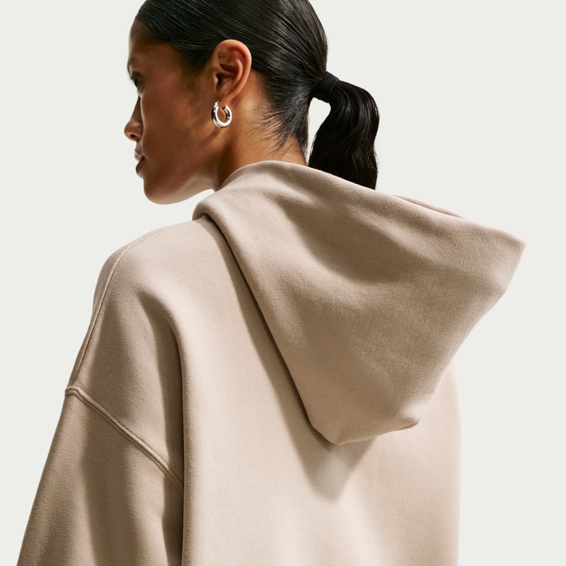 Nike Studio Fleece Medium Weight Oversized Pullover Hettegenser "Cream II & Sail" | Dame | | 01 | SPORTSHOWROOM