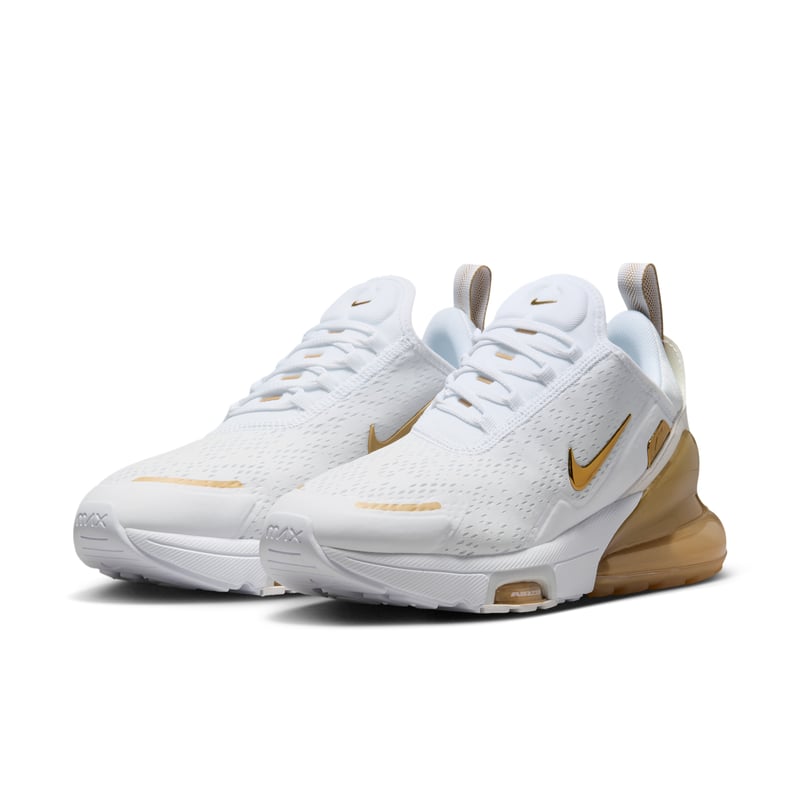 Nike Air Max 270 Premium trainers "White & Metallic Gold" | Women | SportStyle | 05 | SPORTSHOWROOM