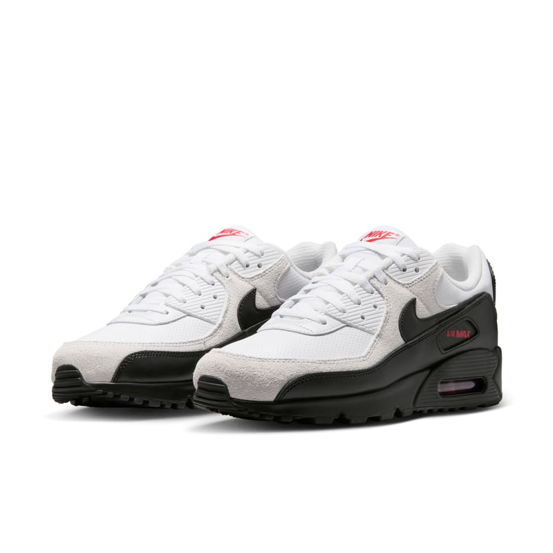 Nike Air Max 90 ‘Perforated Leather’ sneakers "White & Black" | Män | Sportstyle | 05 | SPORTSHOWROOM