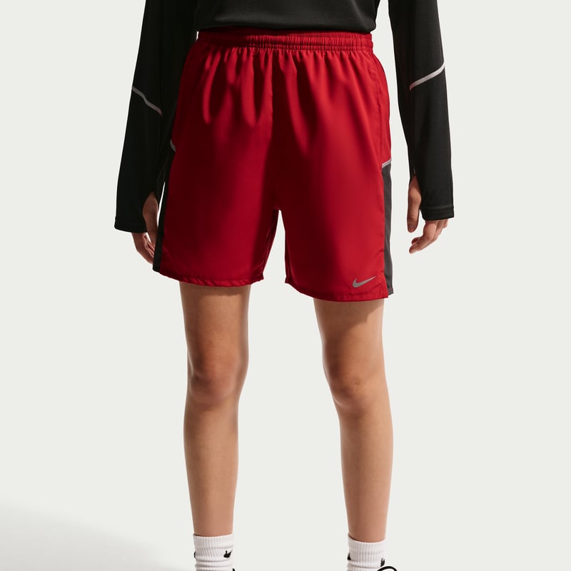 Nike Miler Dri-FIT Shorts "Tough Red & Sport Red" | Kinderen | Hardlopen | 02 | SPORTSHOWROOM
