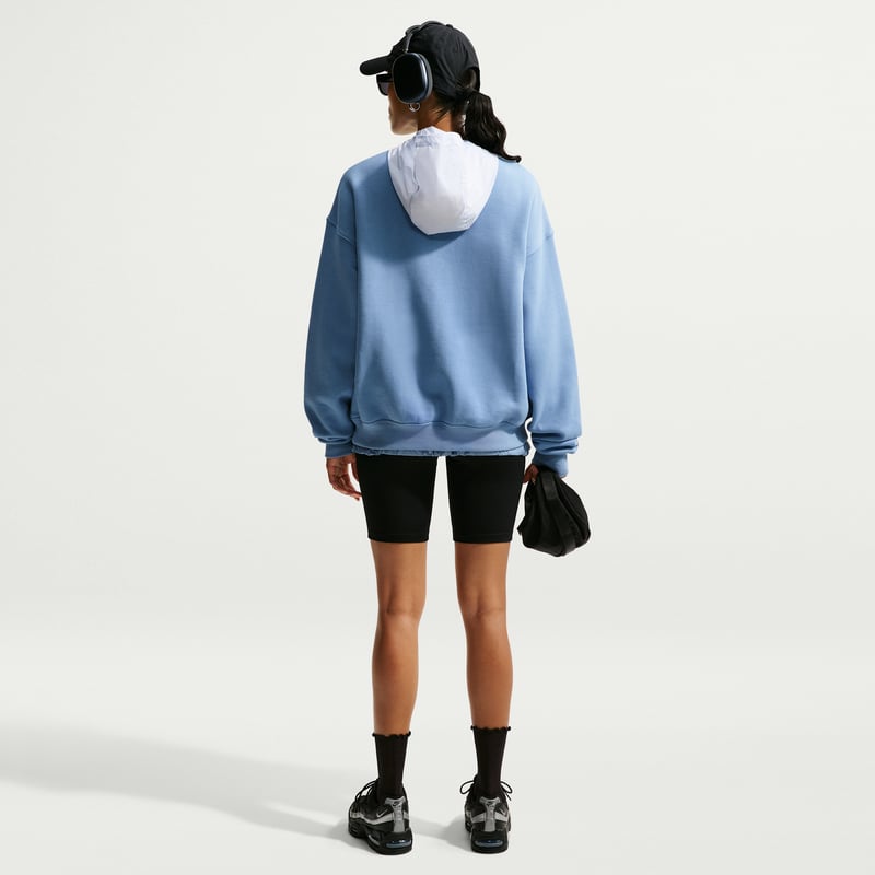 Nike Studio Fleece Medium Weight Oversized Crew Sweater "Work Blue & Sail" | Women | | 04 | SPORTSHOWROOM