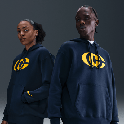 Nike Caitlin Clark Phoenix Fleece Pullover Hoodie "Midnight Navy & Amarillo" | Women | Sportstyle & Basketball | 01 | SPORTSHOWROOM