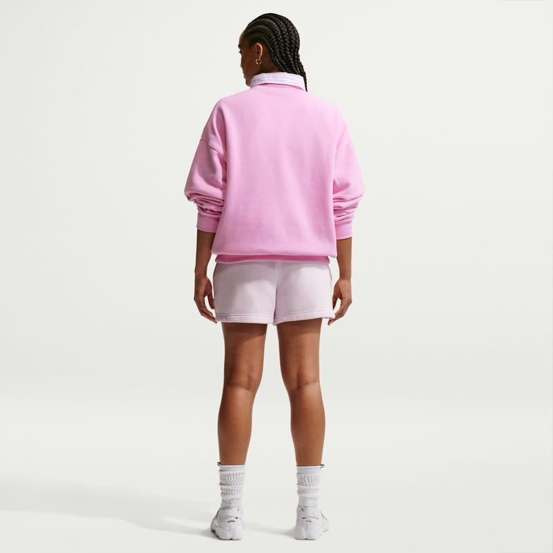 Nike Studio Fleece Medium Weight Oversized Crew Sweater "Pink Rise & Sail" | Women | | 04 | SPORTSHOWROOM