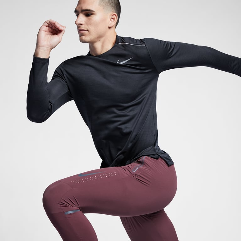 Nike Miler Dri-FIT Long-Sleeve Shirt "Black" | Men | Running | 01 | SPORTSHOWROOM