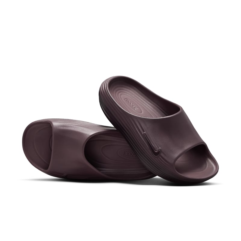 Nike ReactX Rejuven8 Slides sneakers "Tattoo & Burgundy Crush" | Dames | Sportstyle | 01 | SPORTSHOWROOM