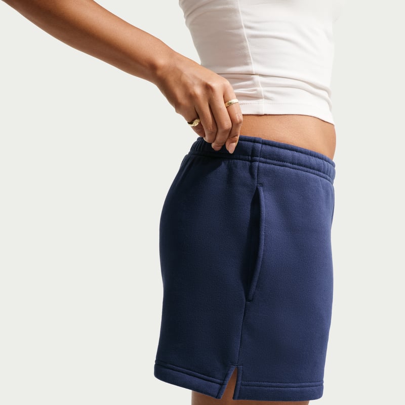 Nike Studio Fleece Medium Weight Mid-Rise Shorts "Midnight Navy & Sail" | Dame | | 02 | SPORTSHOWROOM