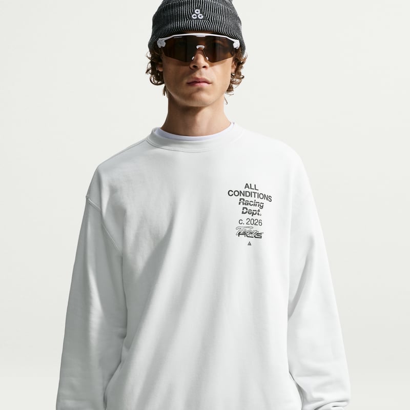 Nike ACG 'Tuff Fleece' Dri-FIT Crew-Neck Sweater "Summit White" | Men | | 01 | SPORTSHOWROOM