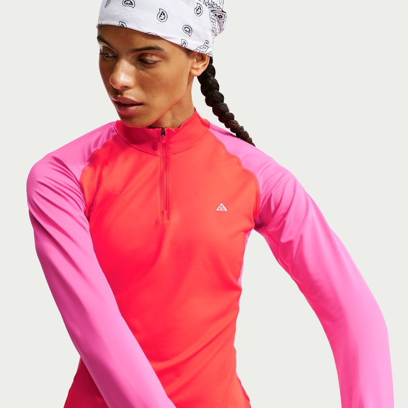 Nike ACG "Wildsee" Dri-FIT 1/4-Zip Topp "Light Crimson" | Kvinnor | Vandring | 03 | SPORTSHOWROOM