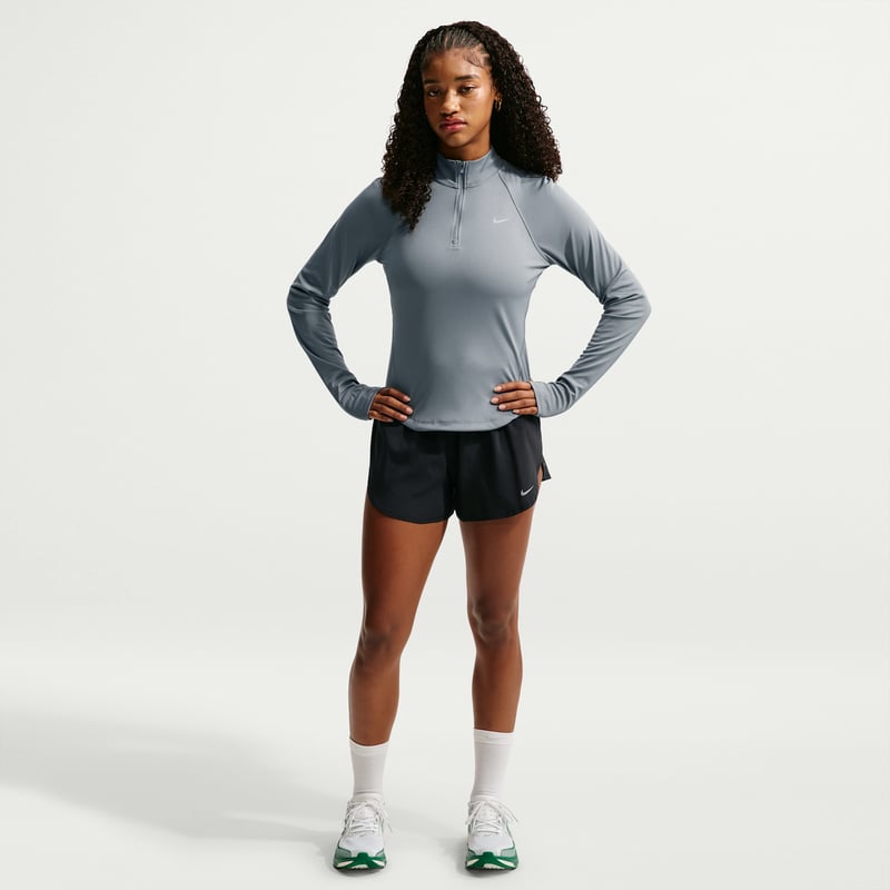 Haut Nike Tempo Dri-FIT 1/4-Zip "Cool Grey" | Femme | Course à pied | 04 | SPORTSHOWROOM