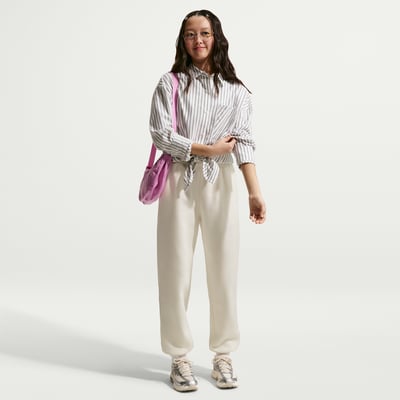 Nike Studio Fleece Loose Bukse "Sail & White" | Barn | | 00 | SPORTSHOWROOM