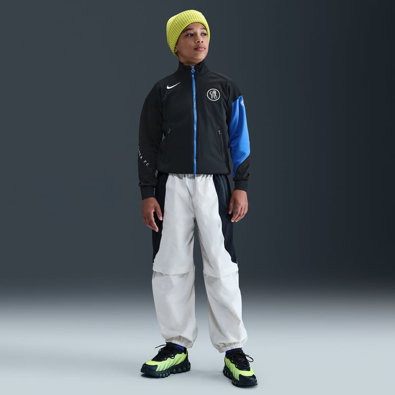 Nike Chelsea F.C. Academy Pro Third Dri-FIT Total 90 Anthem Jas "Black & Field Silver" | Kinderen | Voetbal | 04 | SPORTSHOWROOM