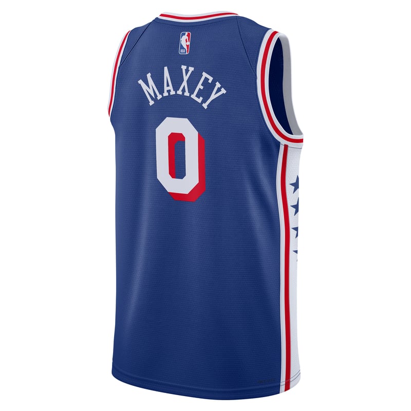 Nike Philadelphia 76ers Icon Edition Dri-FIT NBA Swingman Tyrese Maxey DX8620-403 02