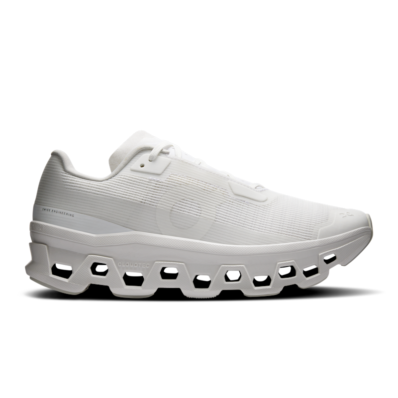 On Cloudmonster Void running shoes "Triple White" | Women | Running | 01 | SPORTSHOWROOM