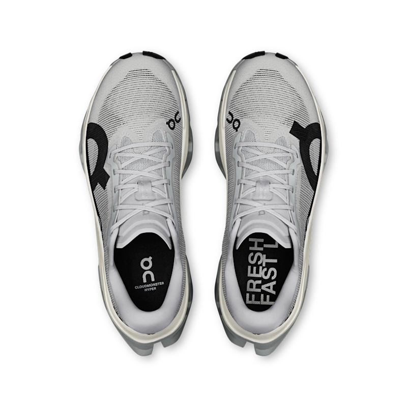 On Cloudmonster 3 Hyper running shoes "Glacier & Black" | Women | Running | 02 | SPORTSHOWROOM