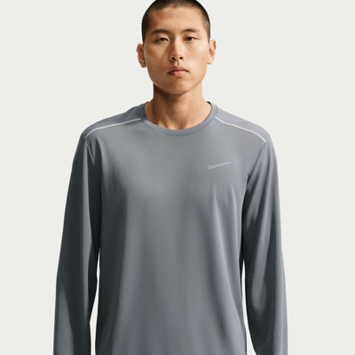 Nike Miler Dri-FIT Long-Sleeve Skjorte "Smoke Grey" | Herre | Løping | 01 | SPORTSHOWROOM