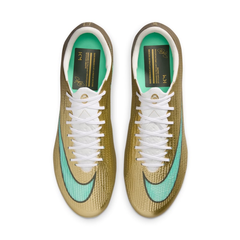 Nike Mercurial Superfly 11 Elite' FG x Kylian Mbappé football boots "Metallic Gold & Green Glow" | Men | Football | 03 | SPORTSHOWROOM