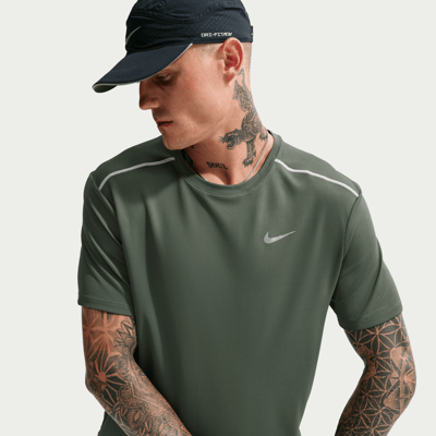 Nike Miler Dri-FIT Skjorte "Camo Green & Mineral Slate" | Herre | Løping | 01 | SPORTSHOWROOM