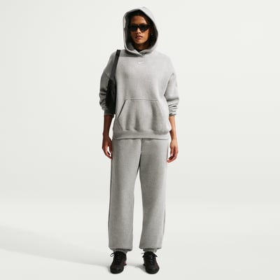 Nike Studio Fleece Medium Weight High-Rise Oversized Cuffed Bukse "Dark Grey Heather & Sail" | Dame | | 00 | SPORTSHOWROOM