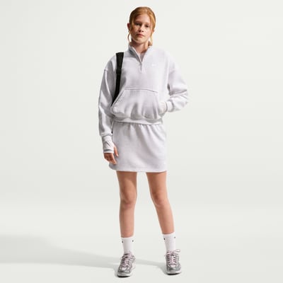 Nike Studio Fleece French Terry Skjort "Birch Heather & White" | Dame | | 00 | SPORTSHOWROOM