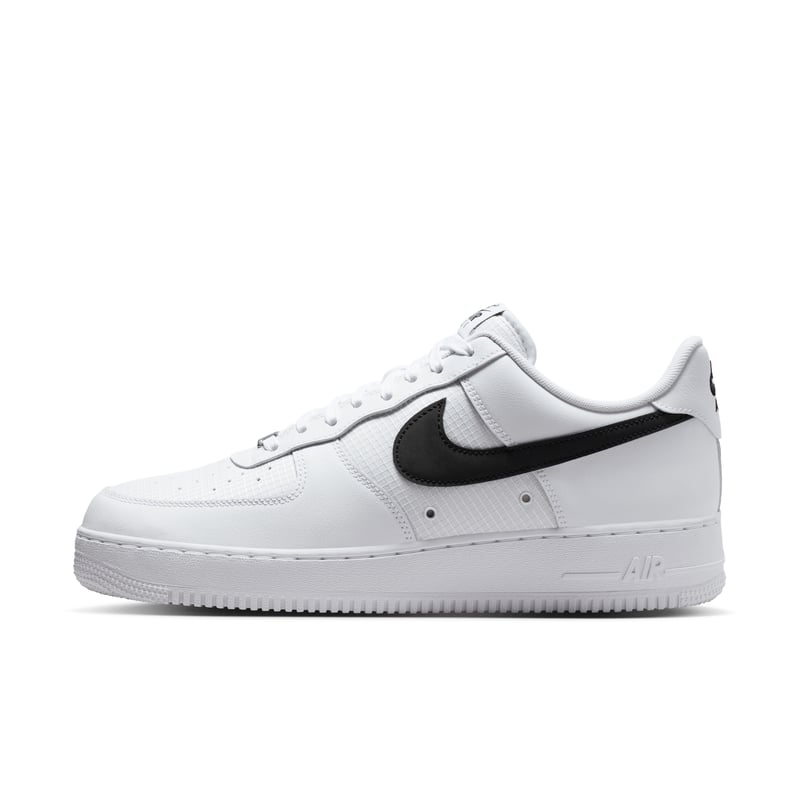 Nike Air Force 1 '07 LV8 Ripstop Sneaker "White & Black" | Herren | Sportstyle | 01 | SPORTSHOWROOM