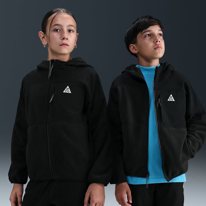 Nike ACG "Wolf Tree"Polartec Full-Zip Hettegenser "Black" | Barn | | 01 | SPORTSHOWROOM