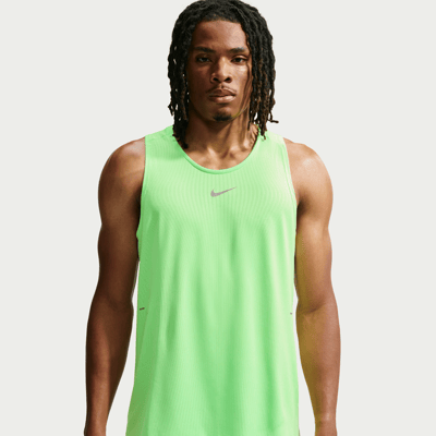 Nike Stride Aero-FIT Tanktop "Volt & Light Silver" | Herren | Laufen | 01 | SPORTSHOWROOM