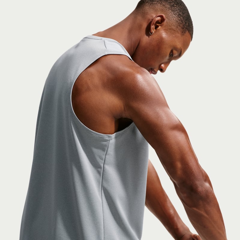 Nike Miler Dri-FIT Tanktop "Grey Fog & Particle Grey" | Heren | Hardlopen | 02 | SPORTSHOWROOM