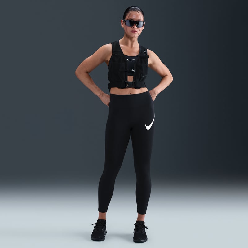 Pajkice Nike Tempo Swoosh Run High-Waisted 7/8 "Black" | Ženske | Tek | 01 | SPORTSHOWROOM