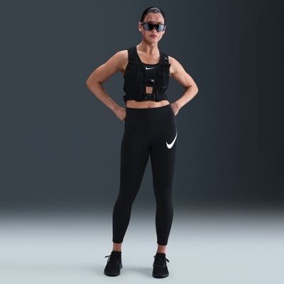 Legging Nike Tempo Swoosh Run High-Waisted 7/8 "Black" | Femme | Course à pied | 01 | SPORTSHOWROOM