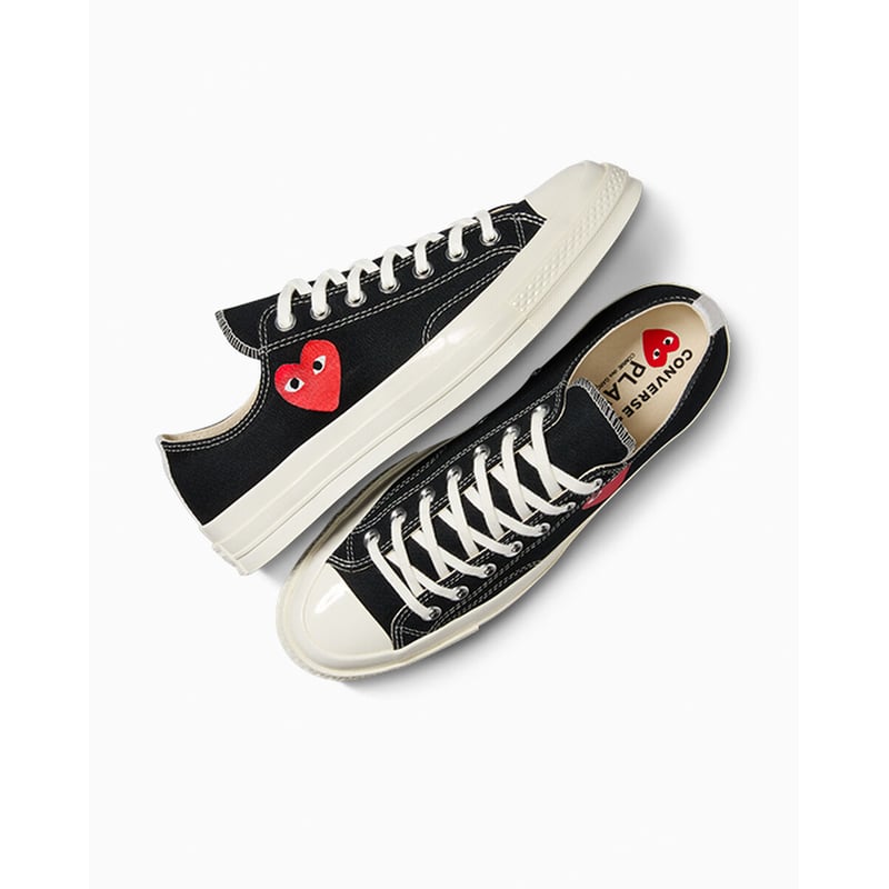 Converse Chuck 70 Low x PLAY Comme des Garçons ‘Single Heart’ A08804C 04