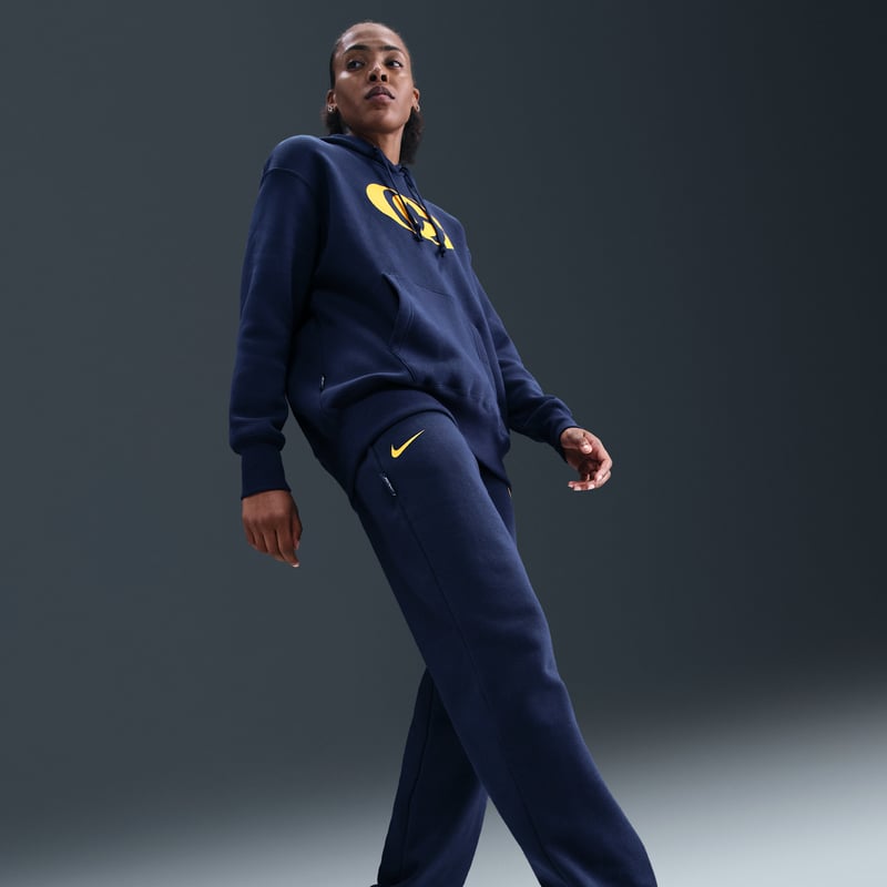 Nike Caitlin Clark Phoenix Fleece Hose "Midnight Navy & Amarillo" | Damen | Sportstyle & Basketball | 05 | SPORTSHOWROOM