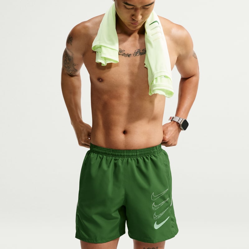 Pantalones cortos Nike Miler Dri-FIT 5" Brief-Lined "Forest Green" | Hombre | Correr | 02 | SPORTSHOWROOM