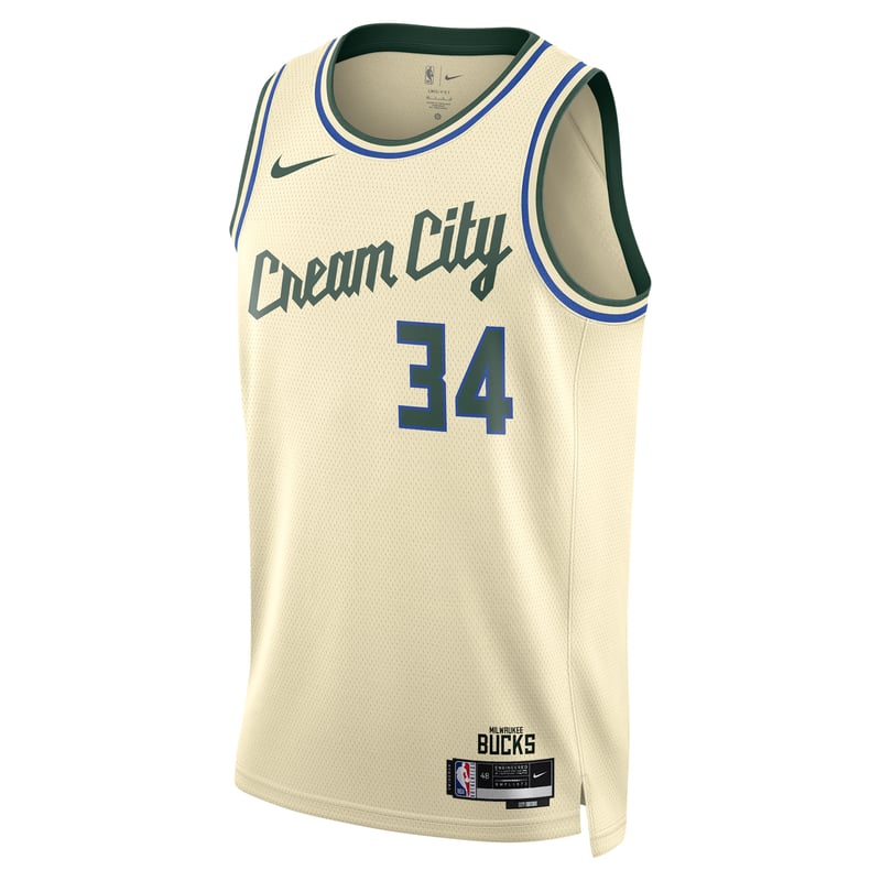 Nike Giannis Antetokounmpo Milwaukee Bucks City Edition NBA Swingman Paita "Flat Opal" | Miehet | Koripallo | 01 | SPORTSHOWROOM