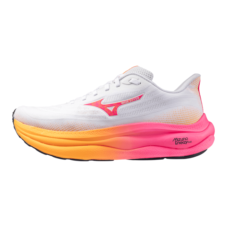 Обувки Mizuno Wave Sky 9 "White & Tang Orange" | Мъже & Жени | Бягане | 01 | SPORTSHOWROOM