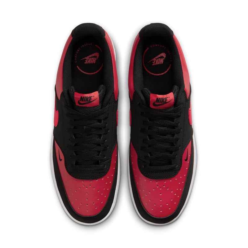 Nike Court Vision Low sneakers "Black & University Red" | Män | Sportstyle | 04 | SPORTSHOWROOM
