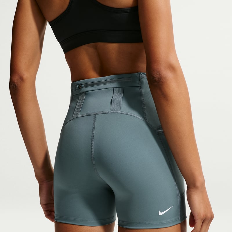 Nike ACG Dri-FIT High-Waisted 4" Shorts "Mineral Slate & Black Spruce" | Women | Outdoor | 03 | SPORTSHOWROOM