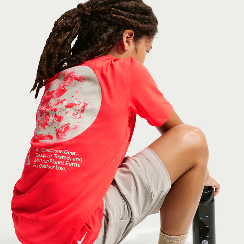 Nike ACG Dri-FIT Planet Earth Shirt "Light Crimson" | Kids | | 03 | SPORTSHOWROOM