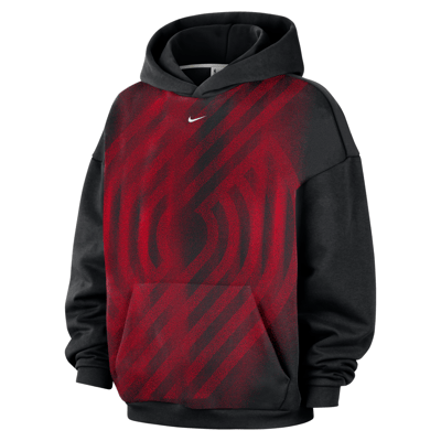 Nike Portland Trail Blazers Standard Issue NBA Fleece Hoodie "Black & White" | Heren | Sportstyle | 01 | SPORTSHOWROOM