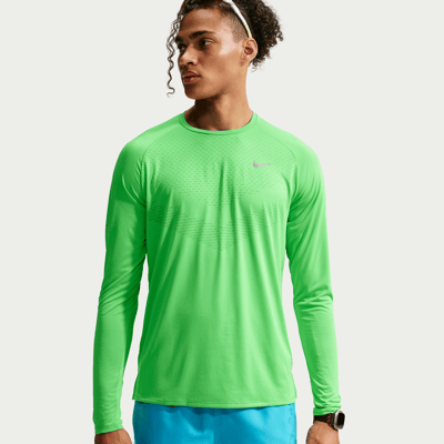 Nike Stride Dri-FIT ADV Long-Sleeve Shirt "Green Spark" | Herren | Laufen | 01 | SPORTSHOWROOM